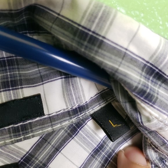 Scotch & Soda Amsterdam Couture black plaid western button shirt sz Large - Picture 4 of 10